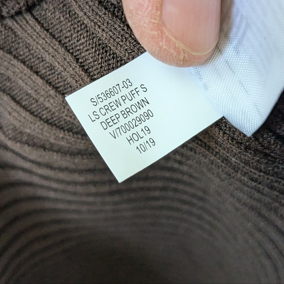 Banana Republic Long Puff Sleeve Ribbed Sweater Dress Size XL - Picture 8 of 8